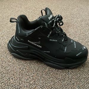 Balenciaga Allover Logo Triple S Sneakers